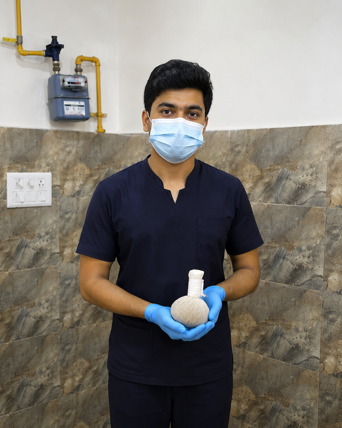 Male therapist at Shri Amrit Ayurveda Hospital
